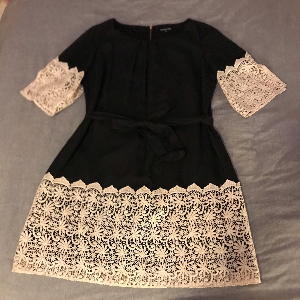 Gianni Bini Rayon Dress with Cream Crochet Lace